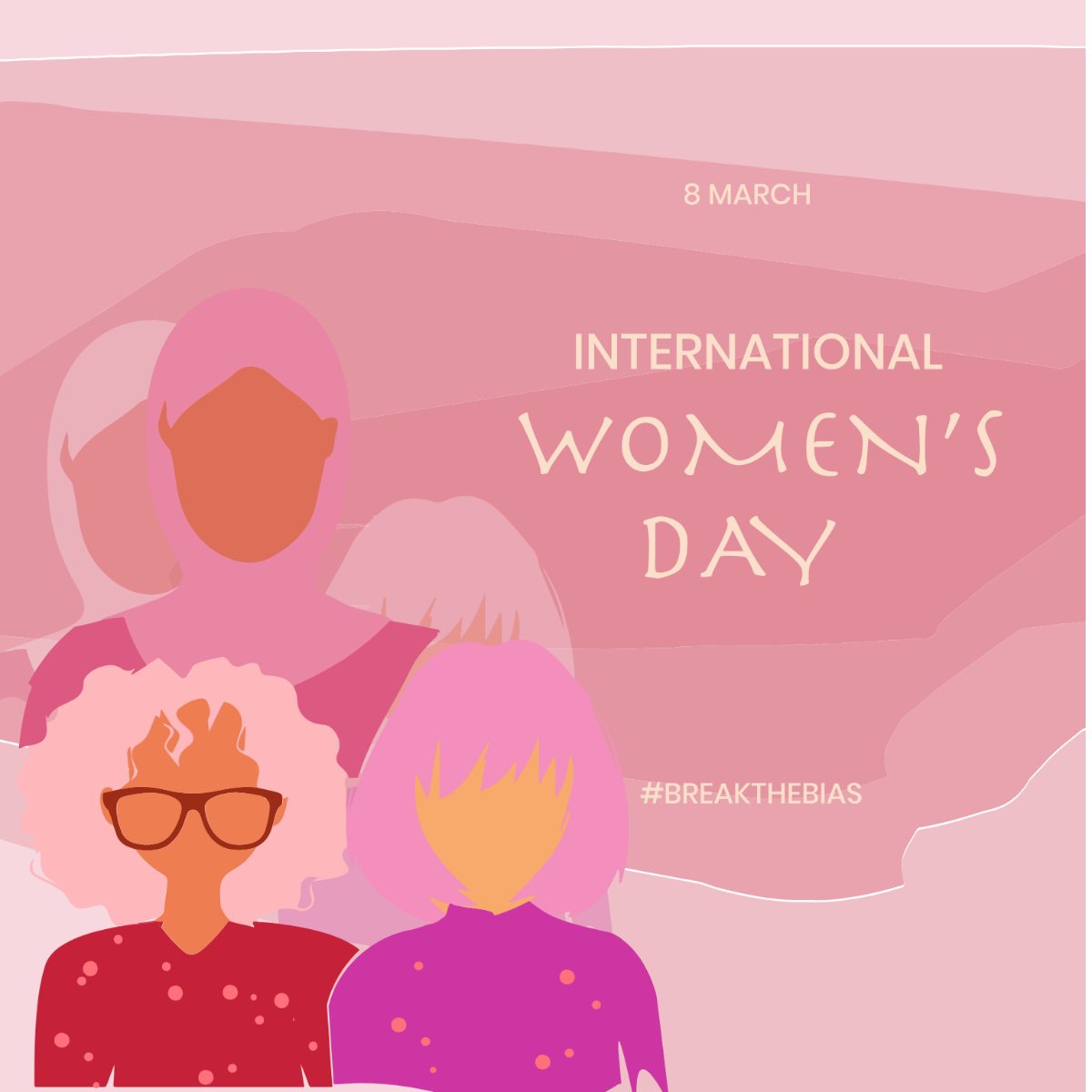 Pink Women's Day Vector Template