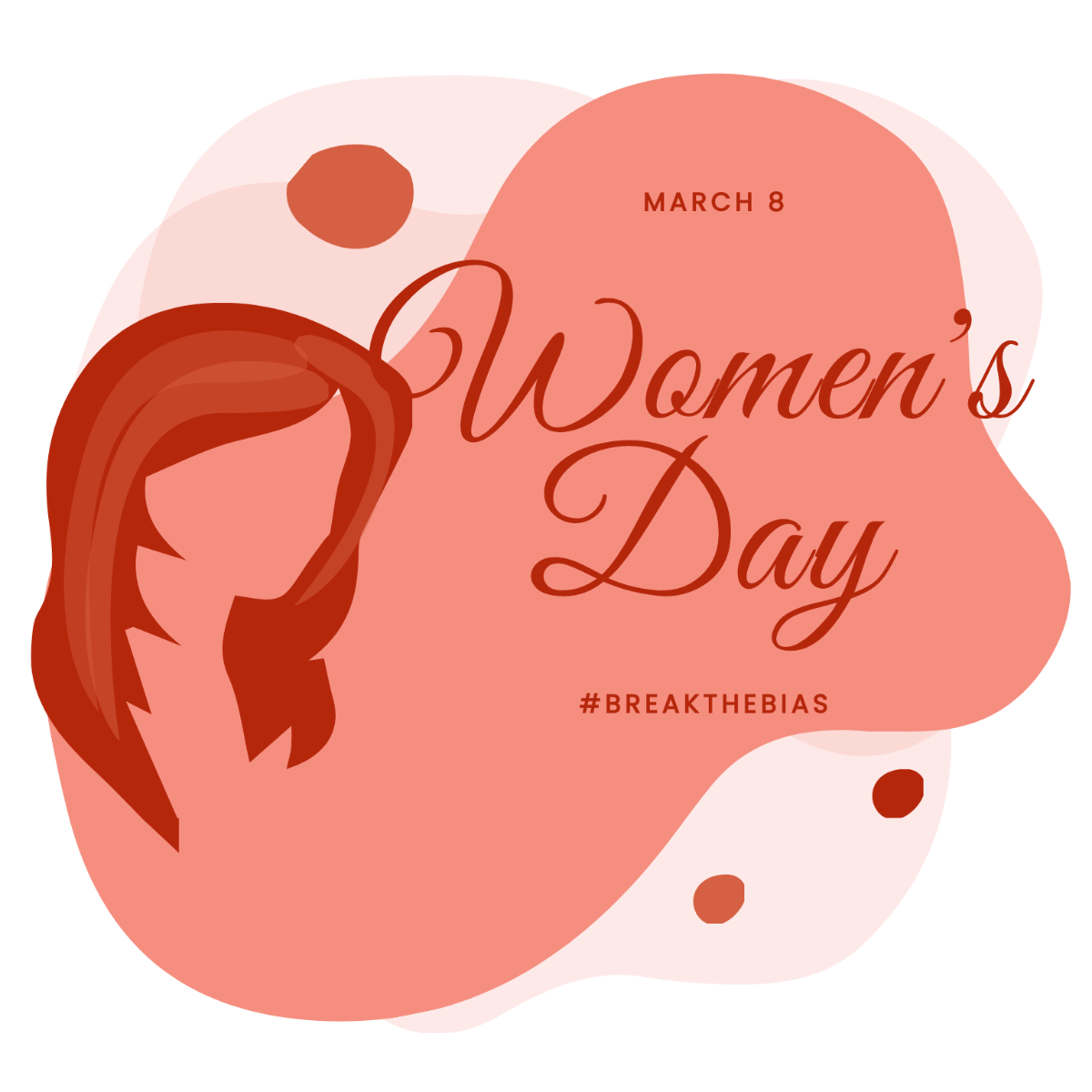 Women's Day Calligraphy Vector Template