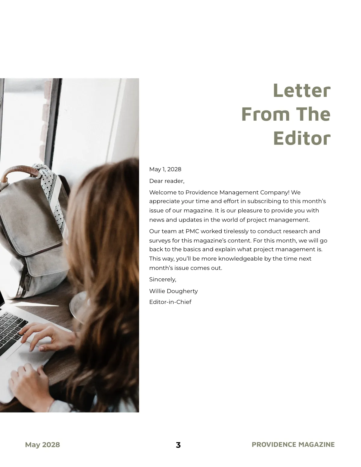 Free Project Management Magazine Template to Edit Online