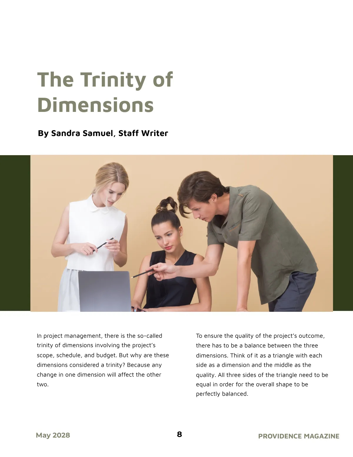 Free Project Management Magazine Template to Edit Online