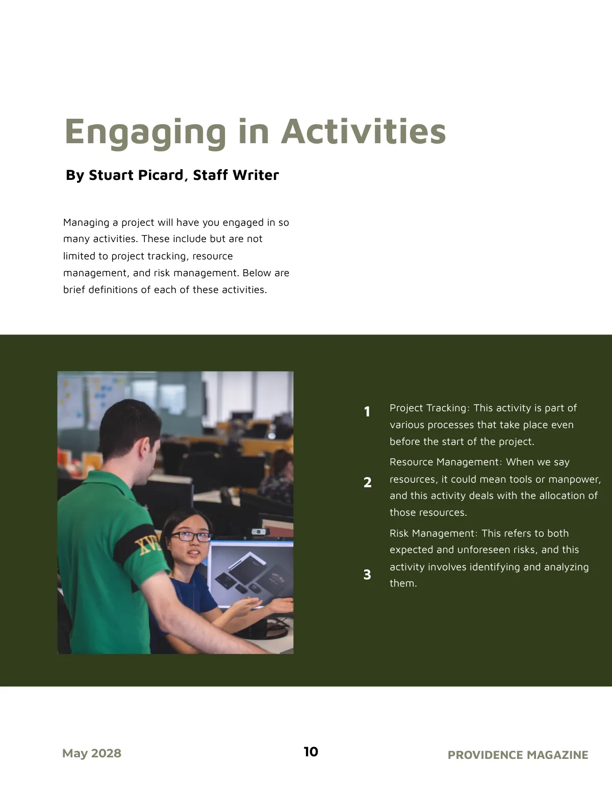 Free Project Management Magazine Template to Edit Online