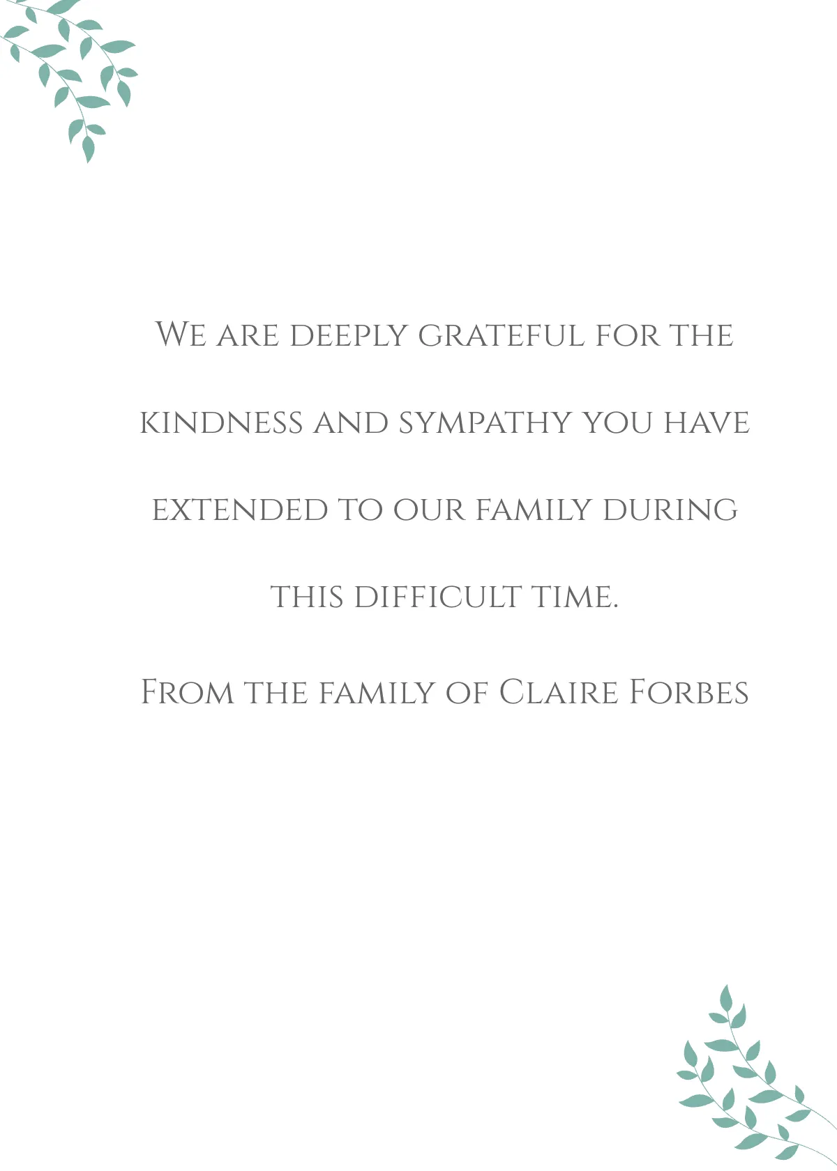Free Catholic Cross Funeral Thank You Card Template to Edit Online