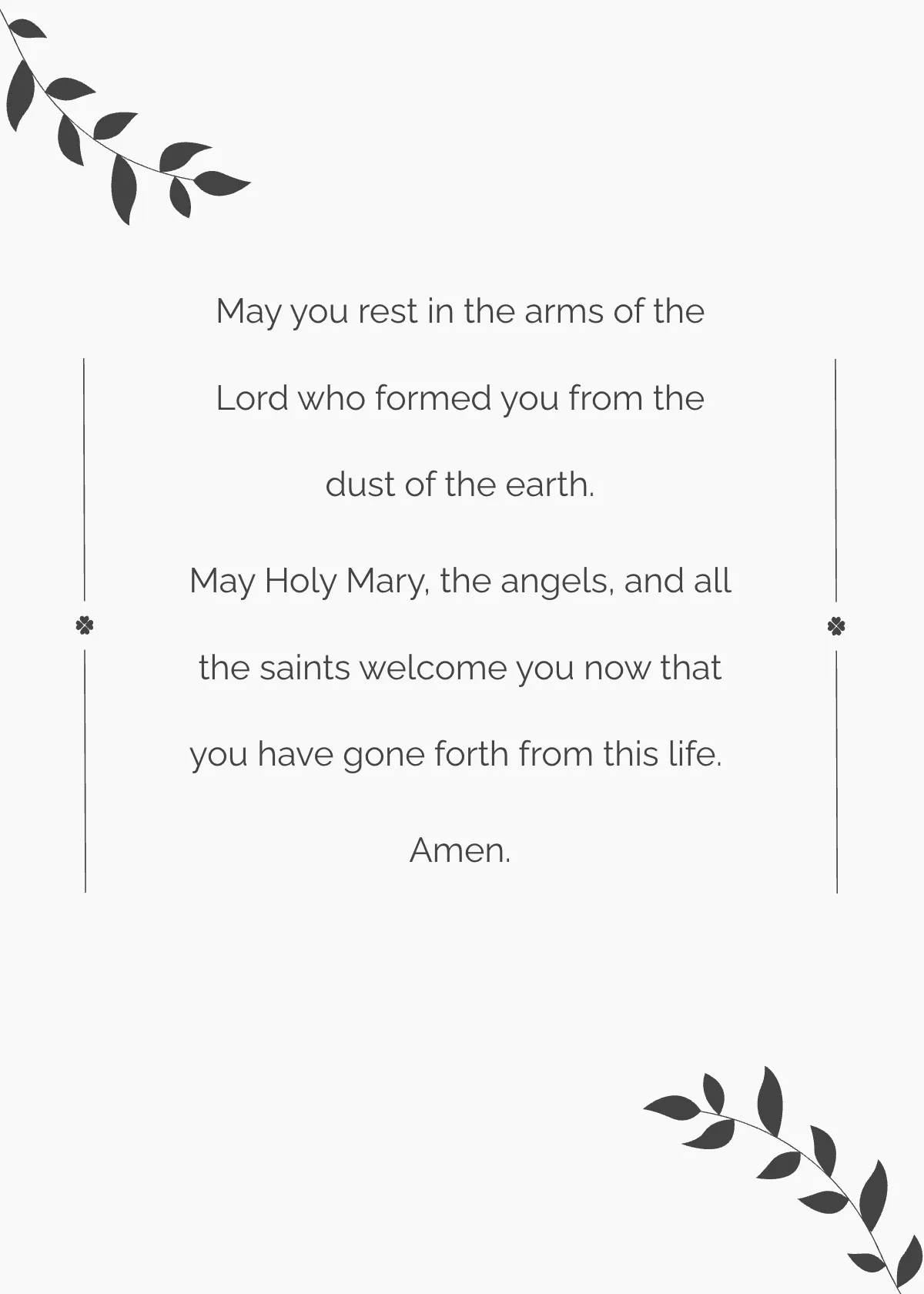 Free Funeral Prayer Card Template to Edit Online