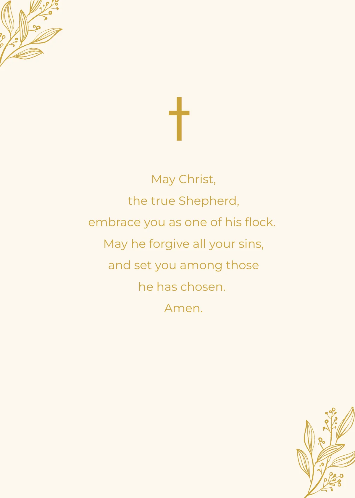 Free Blank Funeral Prayer Card Template to Edit Online