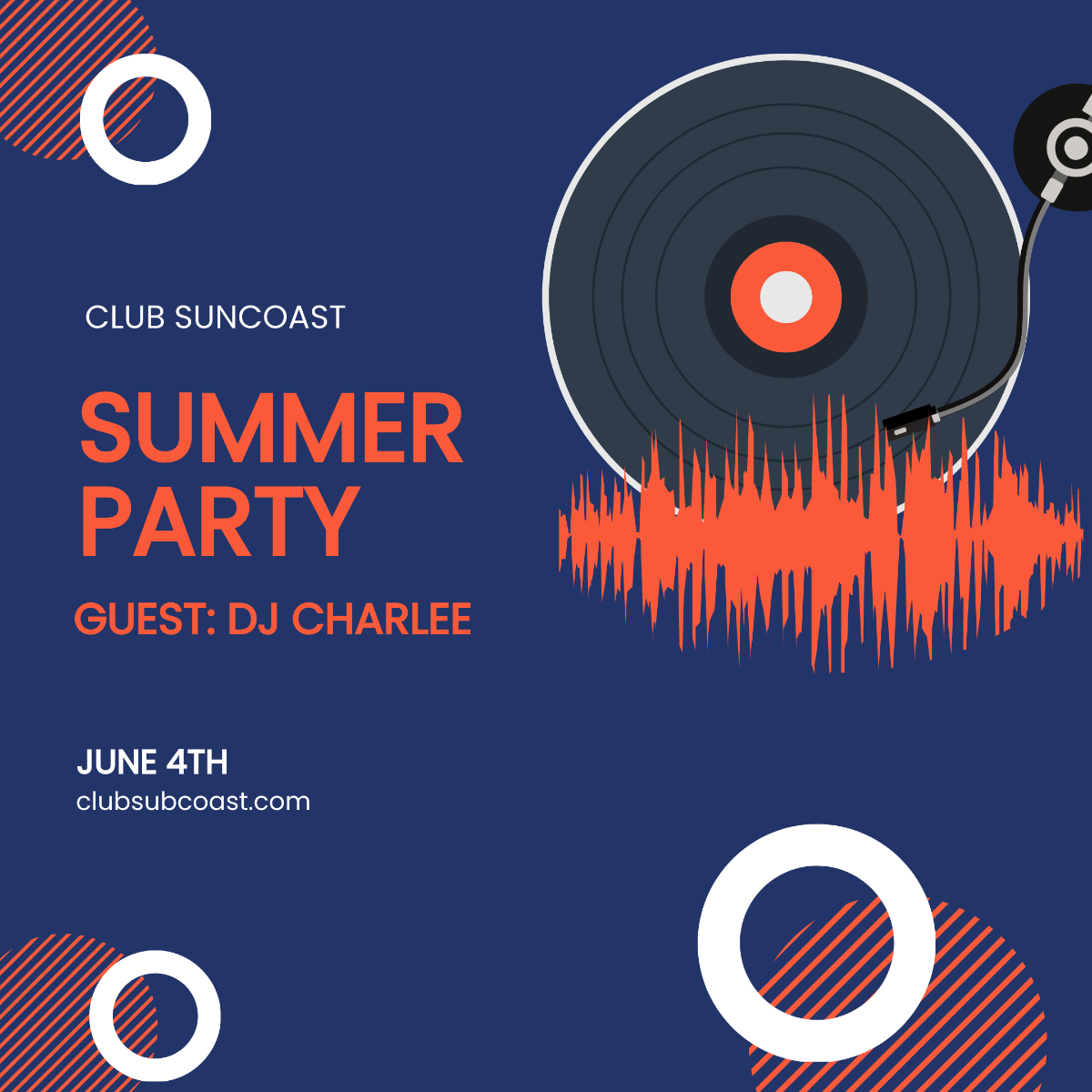 Free Guest Dj Party Instagram Post Template