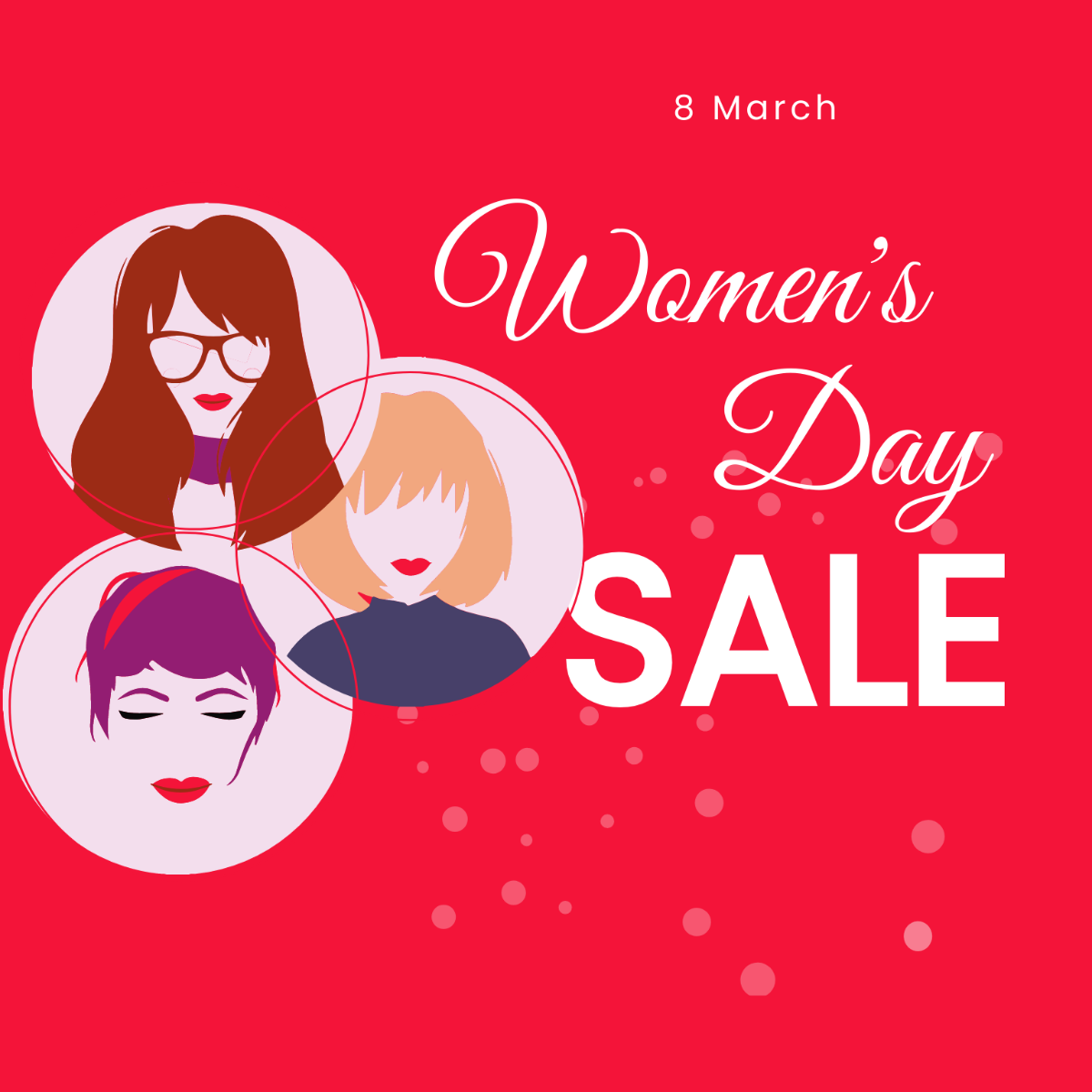Women's Day Sale Vector Template
