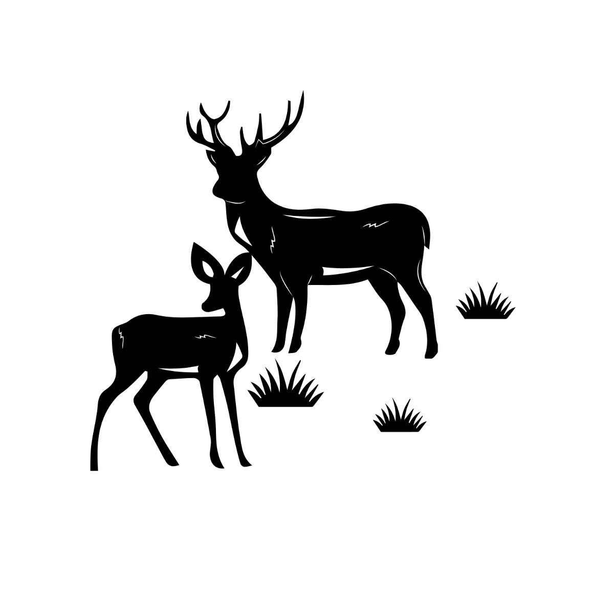 Mule Deer Vector Template