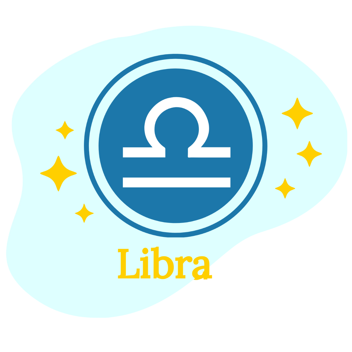 Libra Sign Vector Template