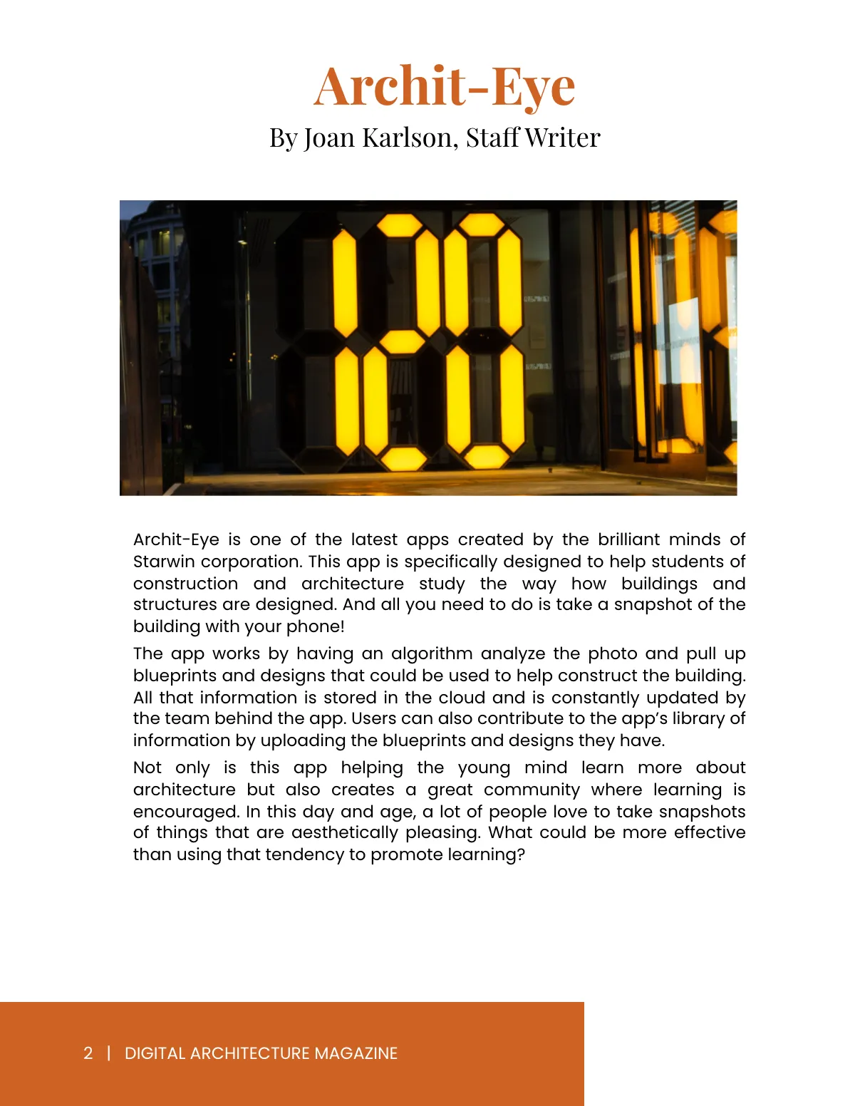 Free Digital Architecture Magazine Template to Edit Online