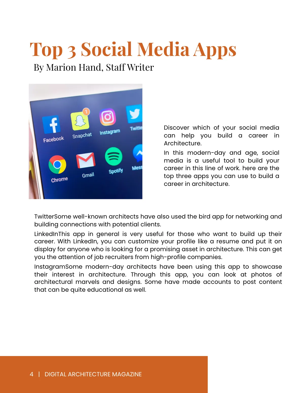 Free Digital Architecture Magazine Template to Edit Online