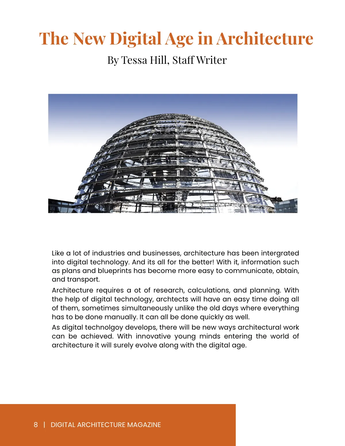 Free Digital Architecture Magazine Template to Edit Online