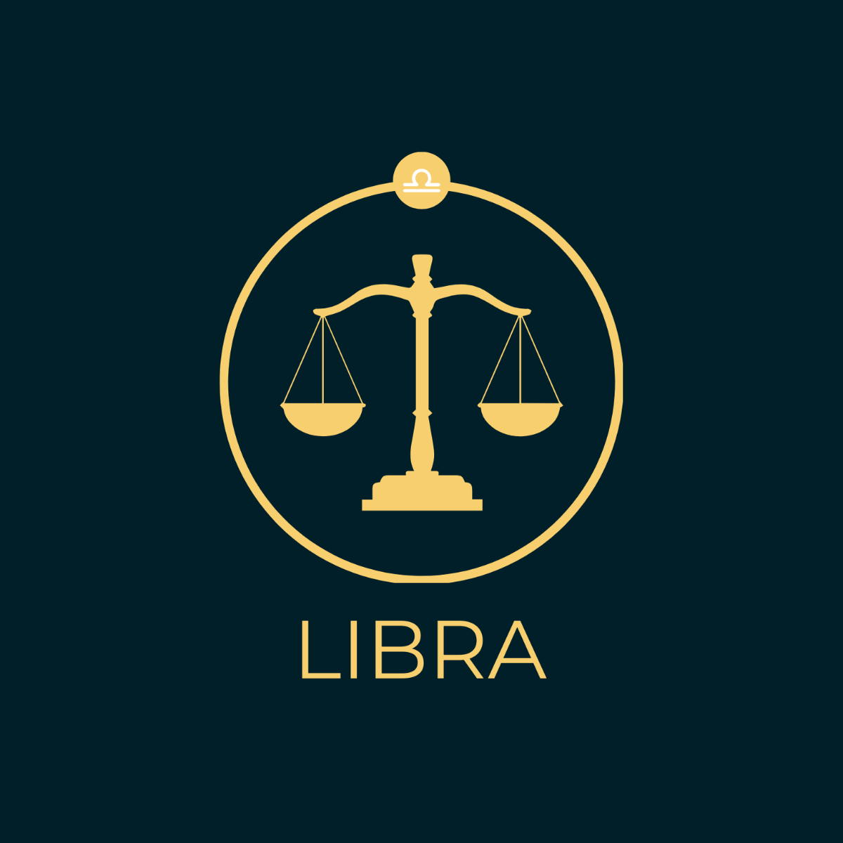 Libra Symbol Vector Template
