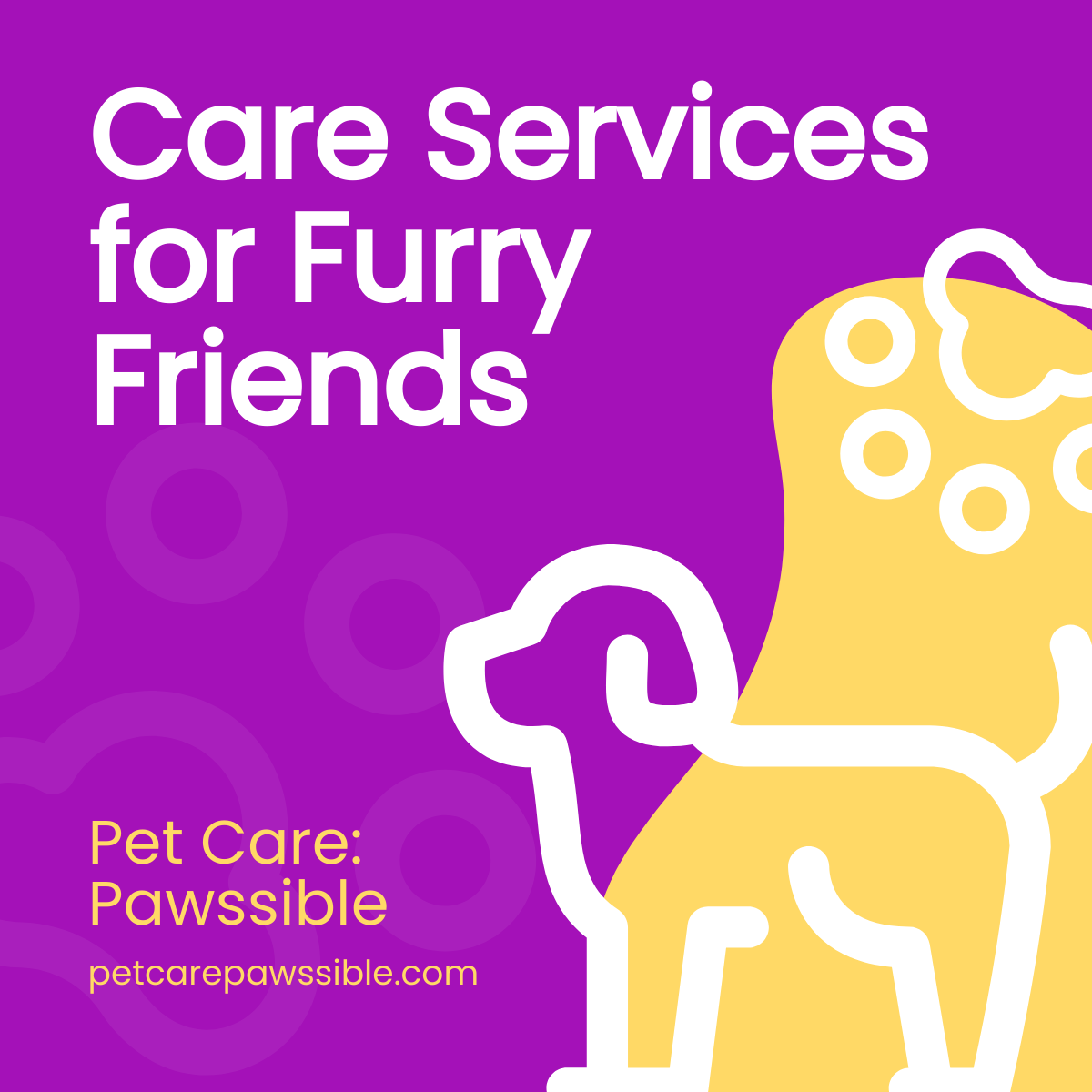 Free Pet Care Linkedin Post Template