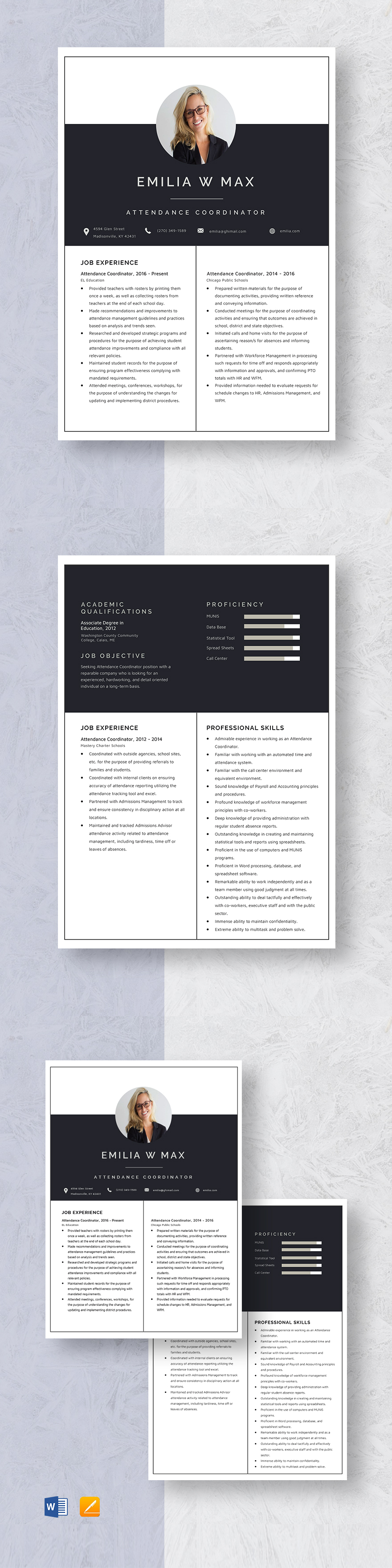 Organ Transplant Coordinator Resume Template - Word, Apple Pages ...