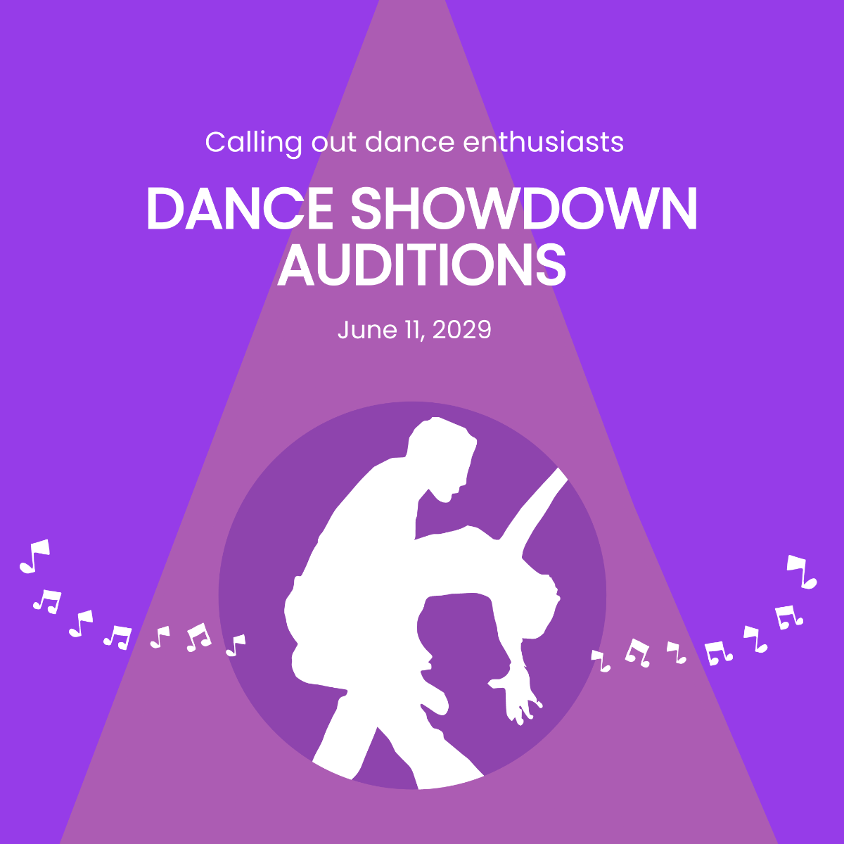 Free Dance Audition Instagram Post Template