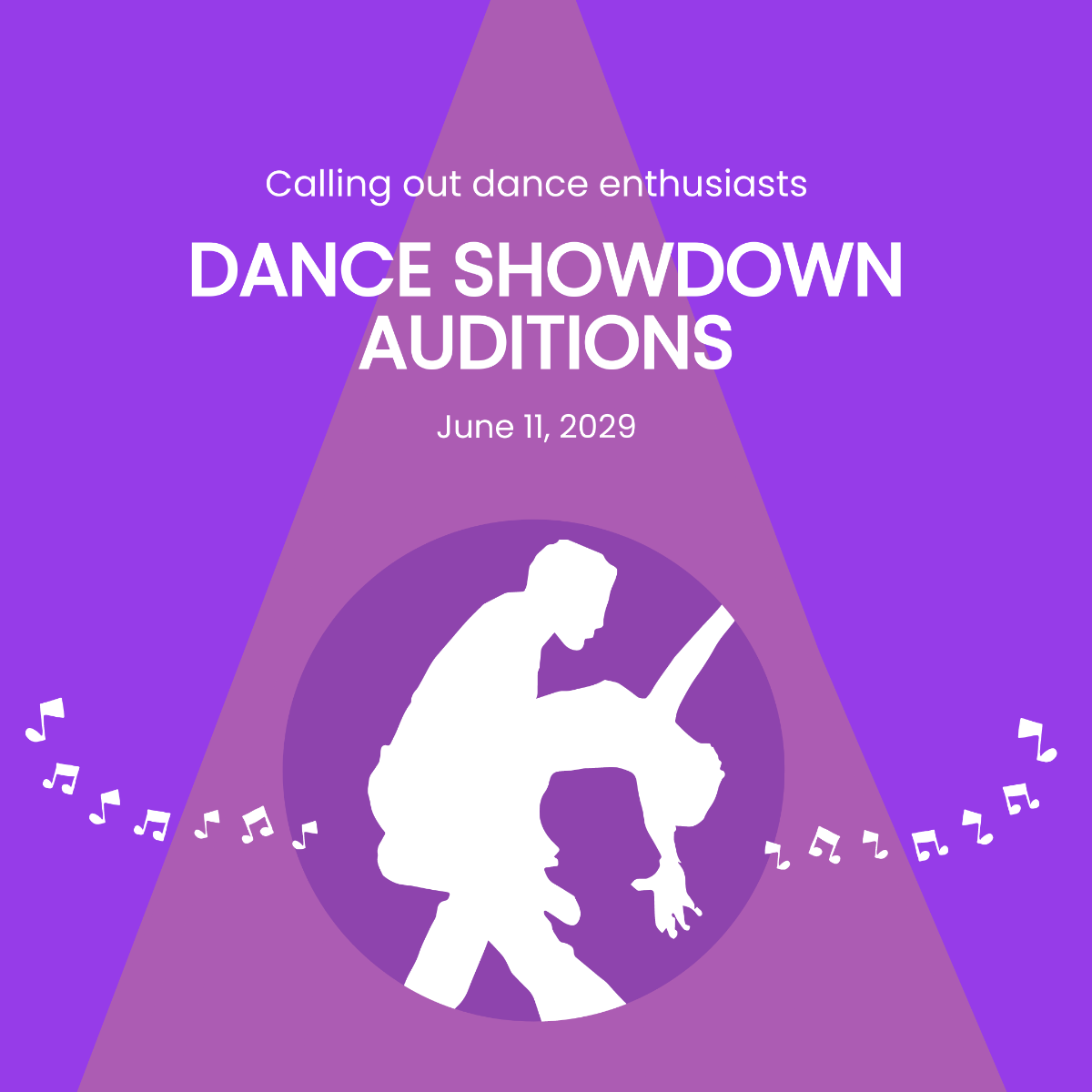 Dance Audition Instagram Post Template - Edit Online & Download