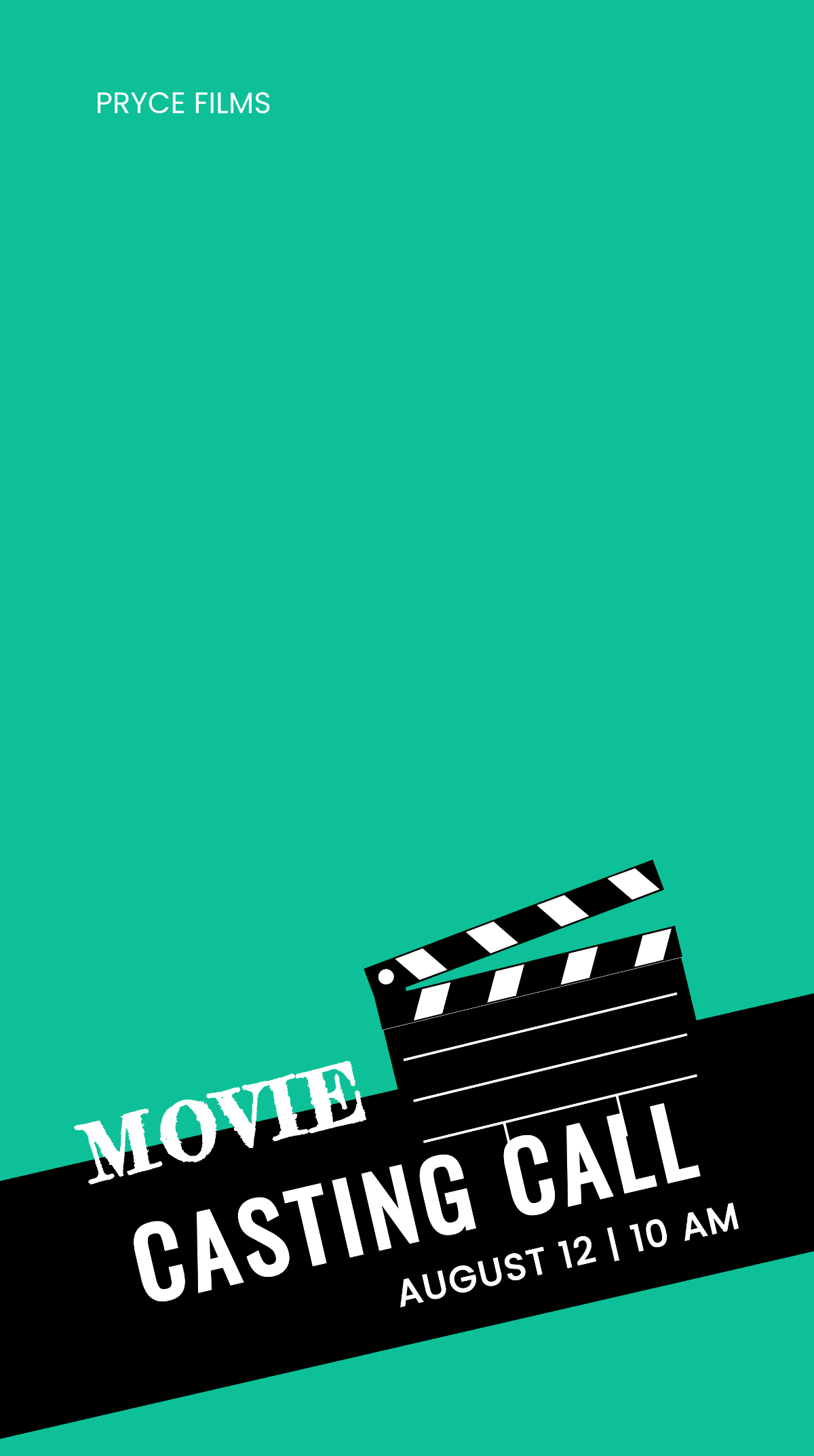 Free Casting Call Snapchat Geofilter Template