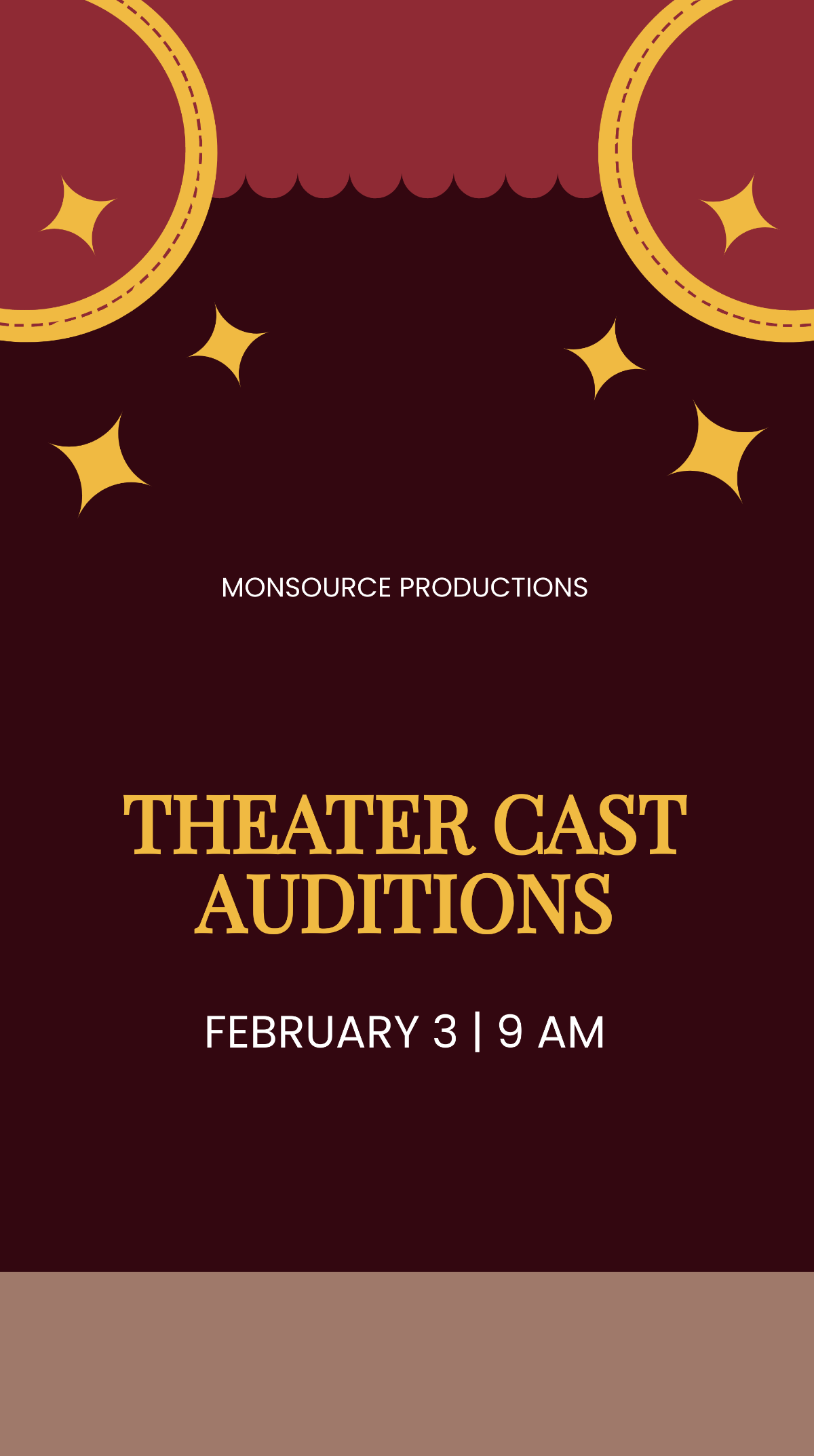 Theatre Audition Instagram Story Template