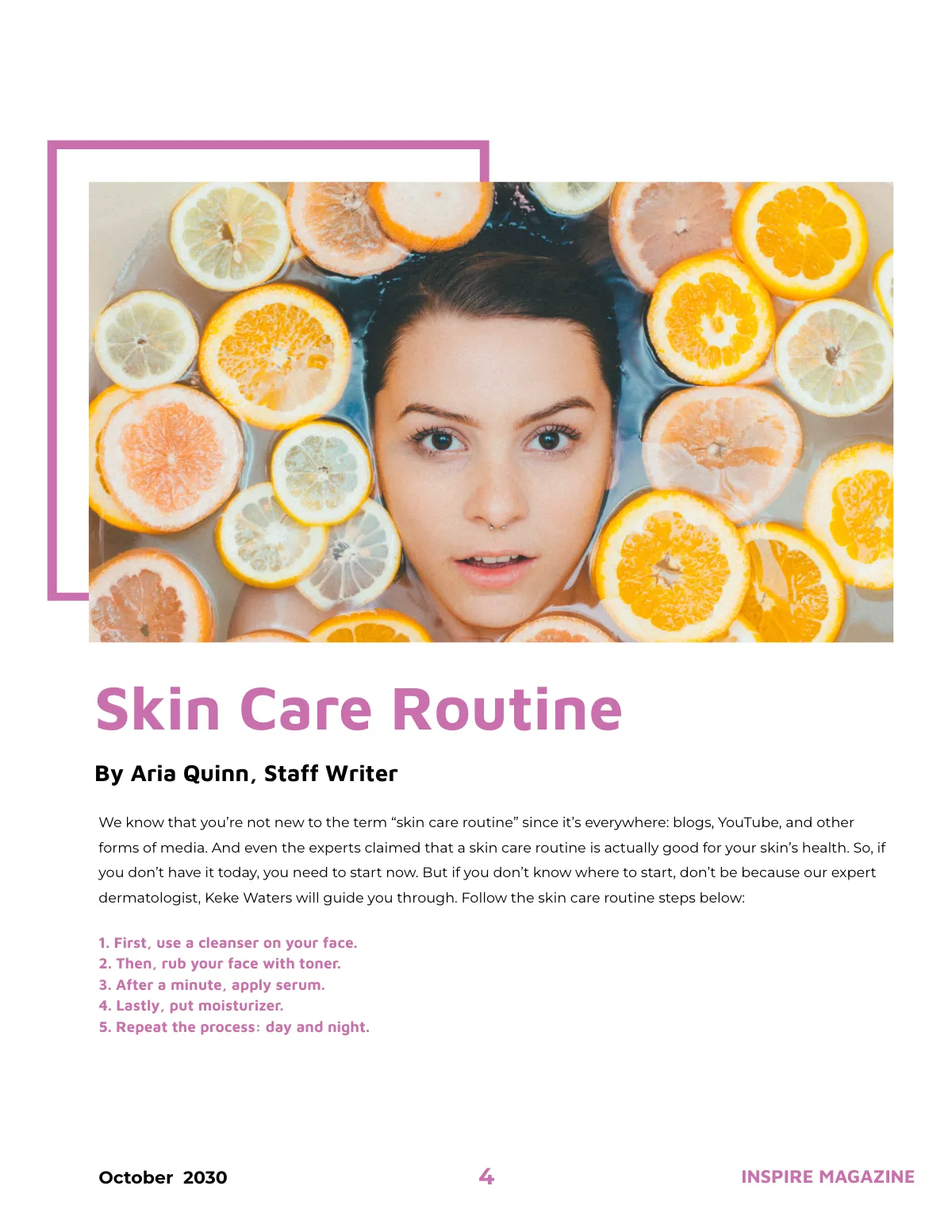 Free Lifestyle and Fitness Magazine Template to Edit Online