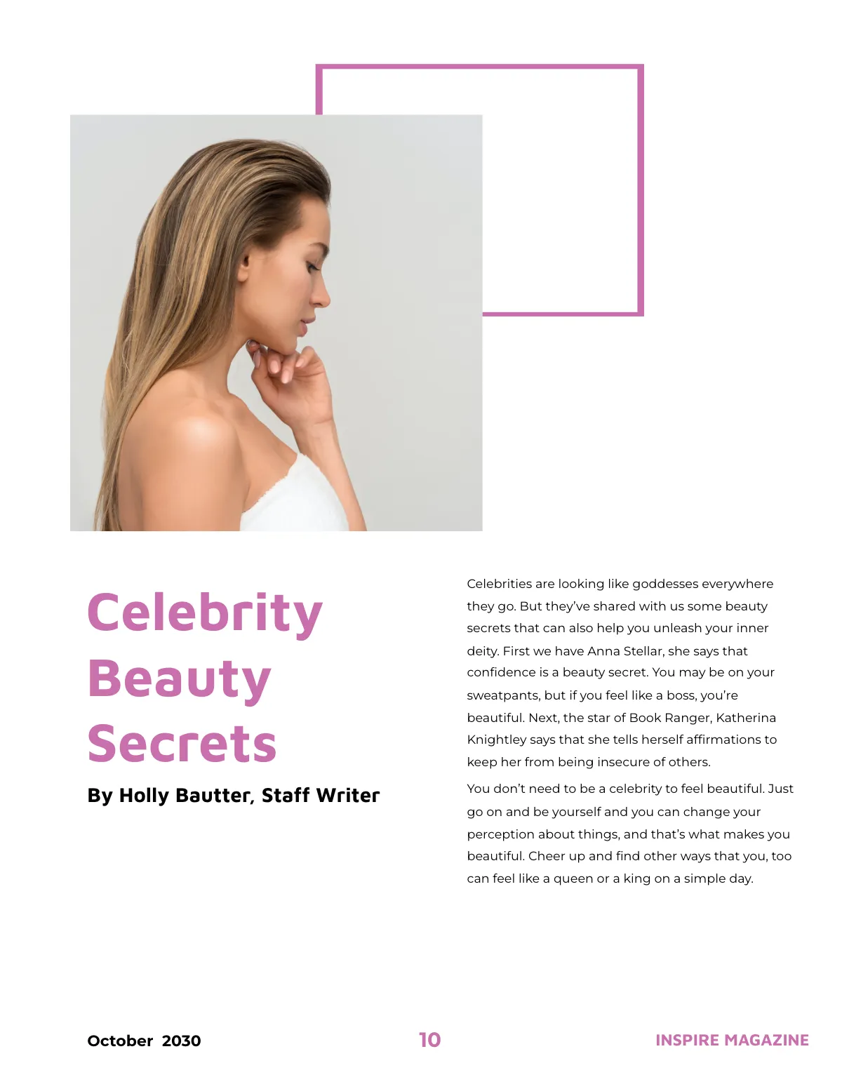 Free Lifestyle and Fitness Magazine Template to Edit Online