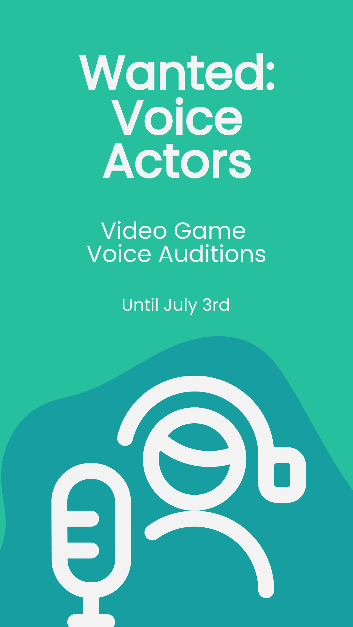 Free Voice Audition Whatsapp Post Template