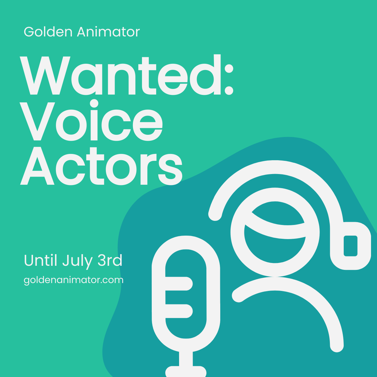 Free Voice Audition Linkedin Post Template