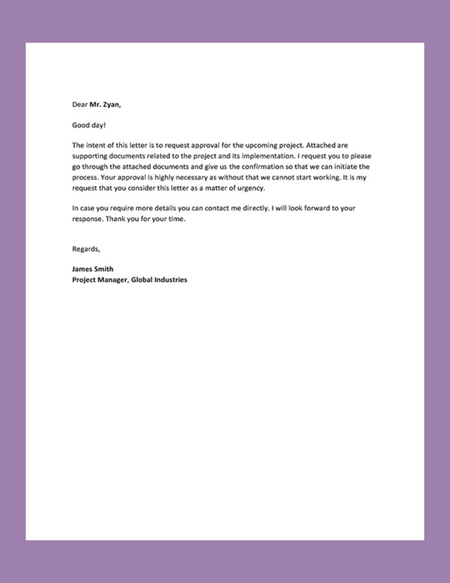 Request Letter Format Template