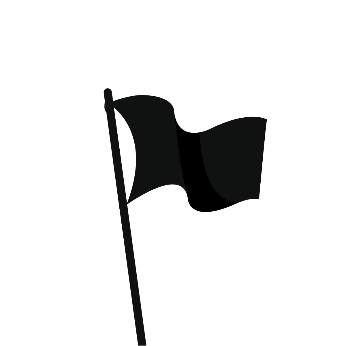 Free Waving Flag Silhouette Template