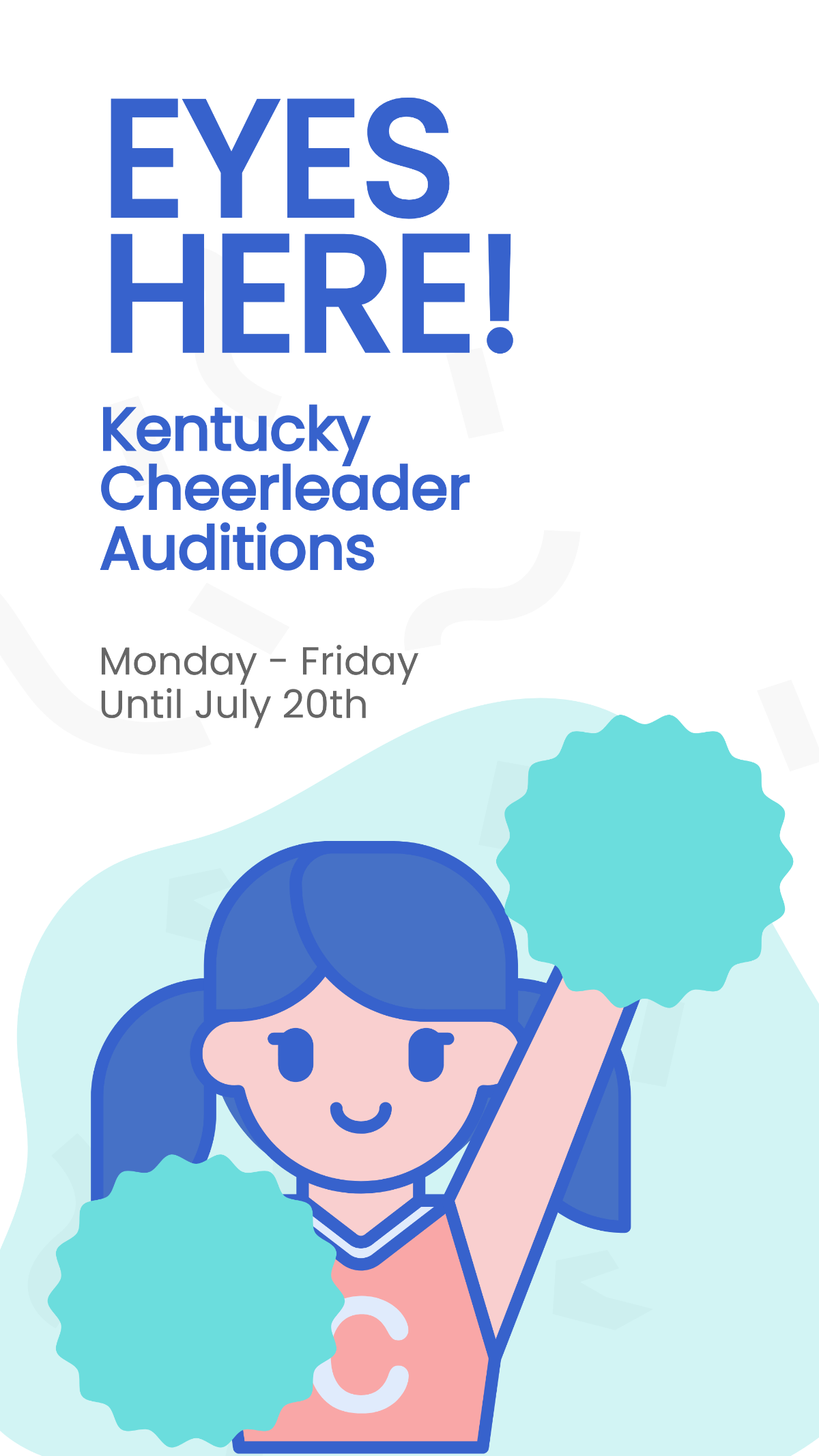 Free Cheerleading Audition Instagram Story Template