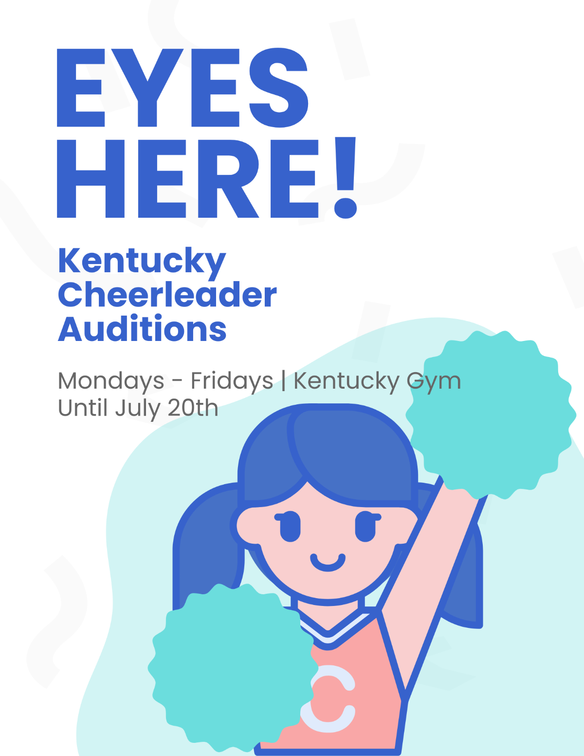 Cheerleading Audition Flyer Template