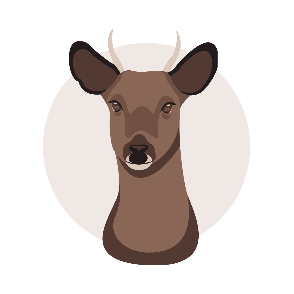 Spike Deer Vector Template