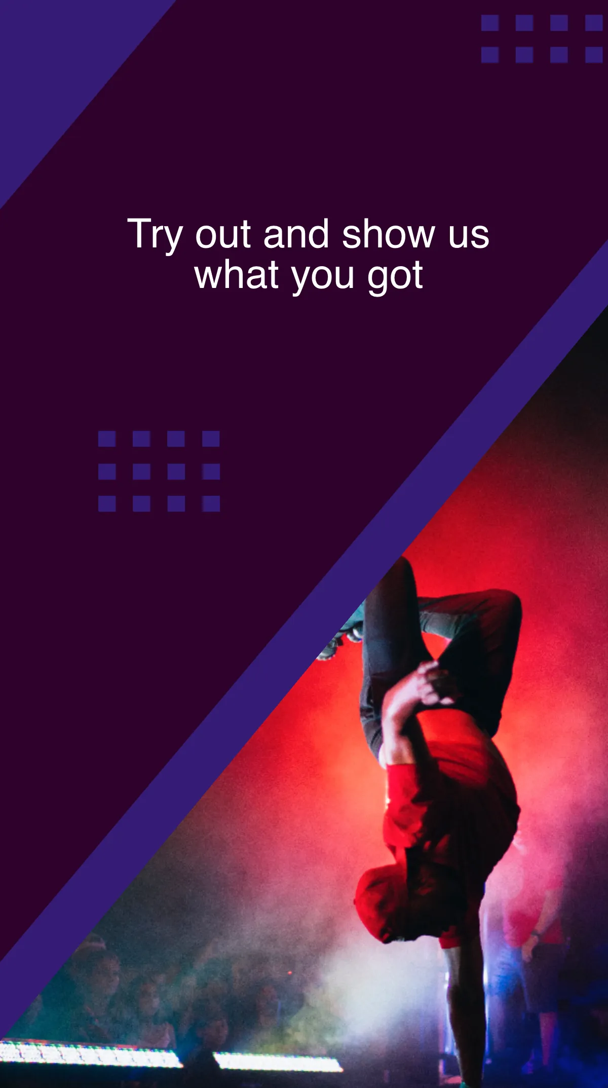 Free Dance Team Audition Instagram Story Template to Edit Online