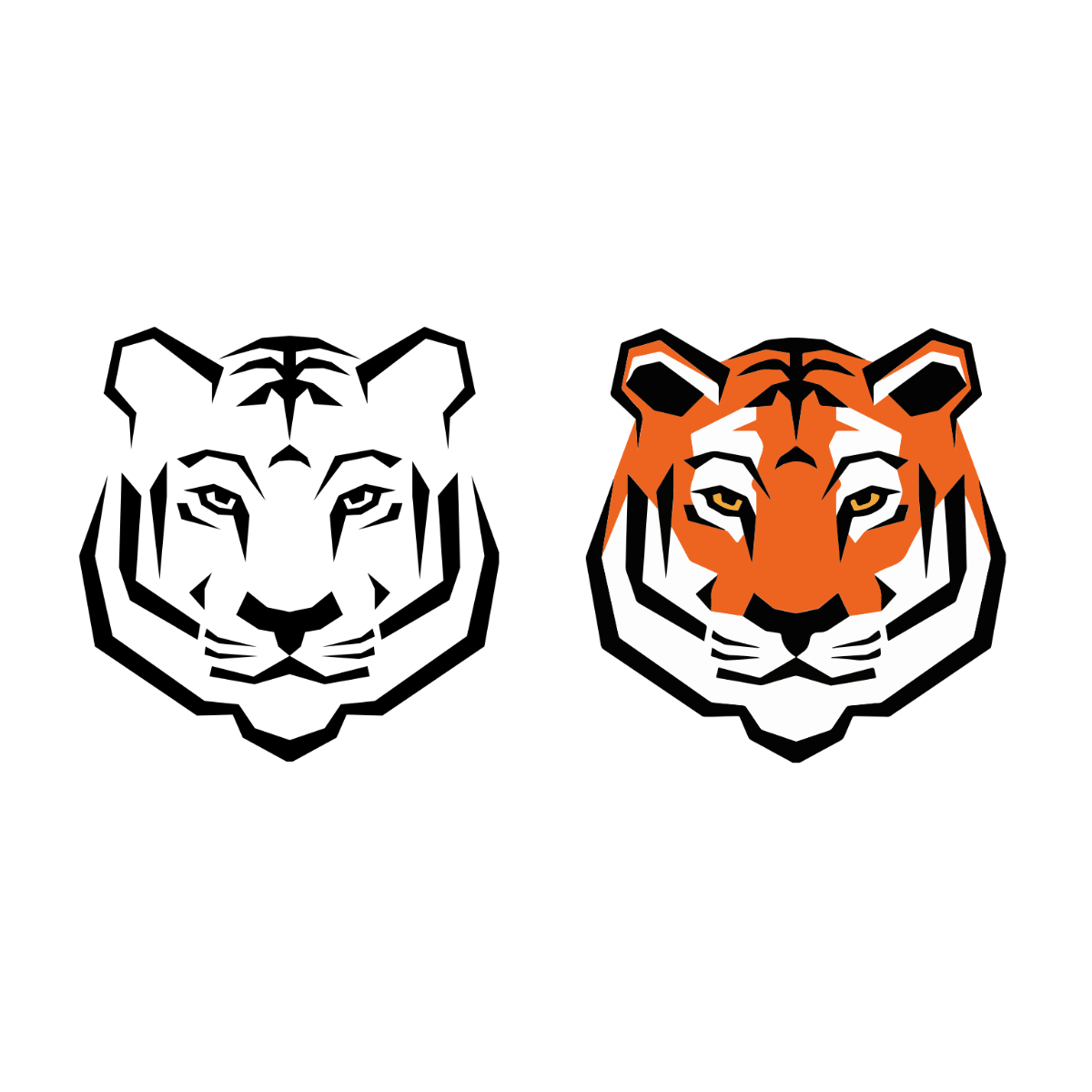 Free Simple Tiger Vector Template