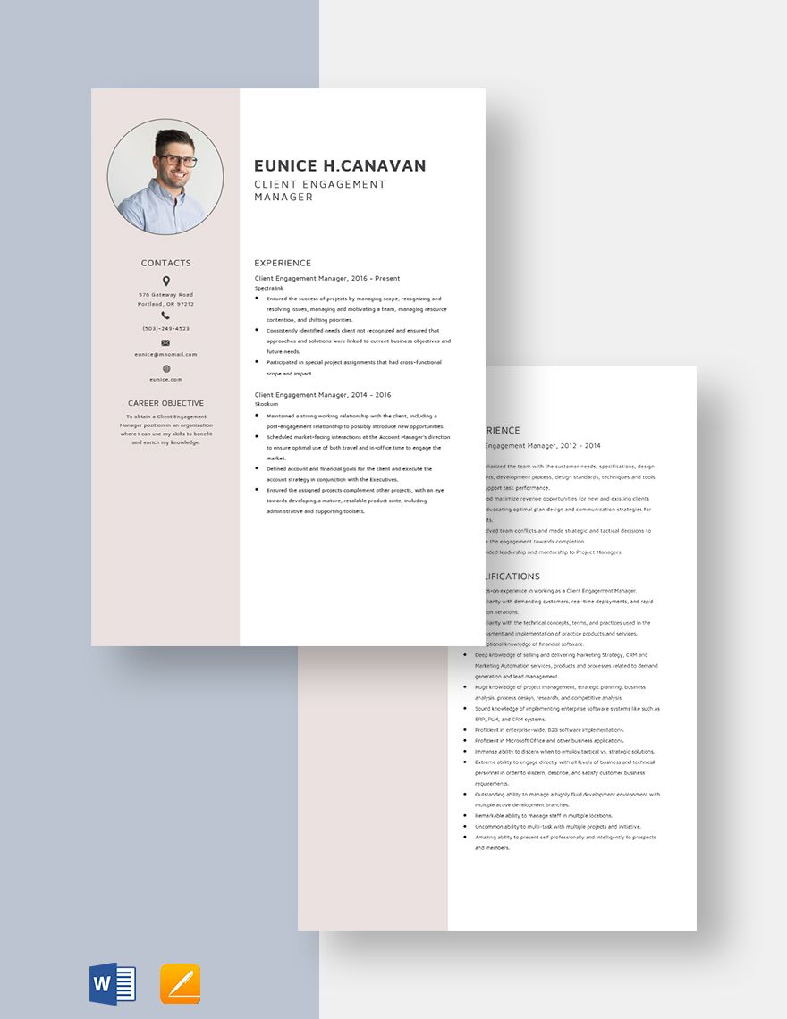 Client Engagement Manager Resume