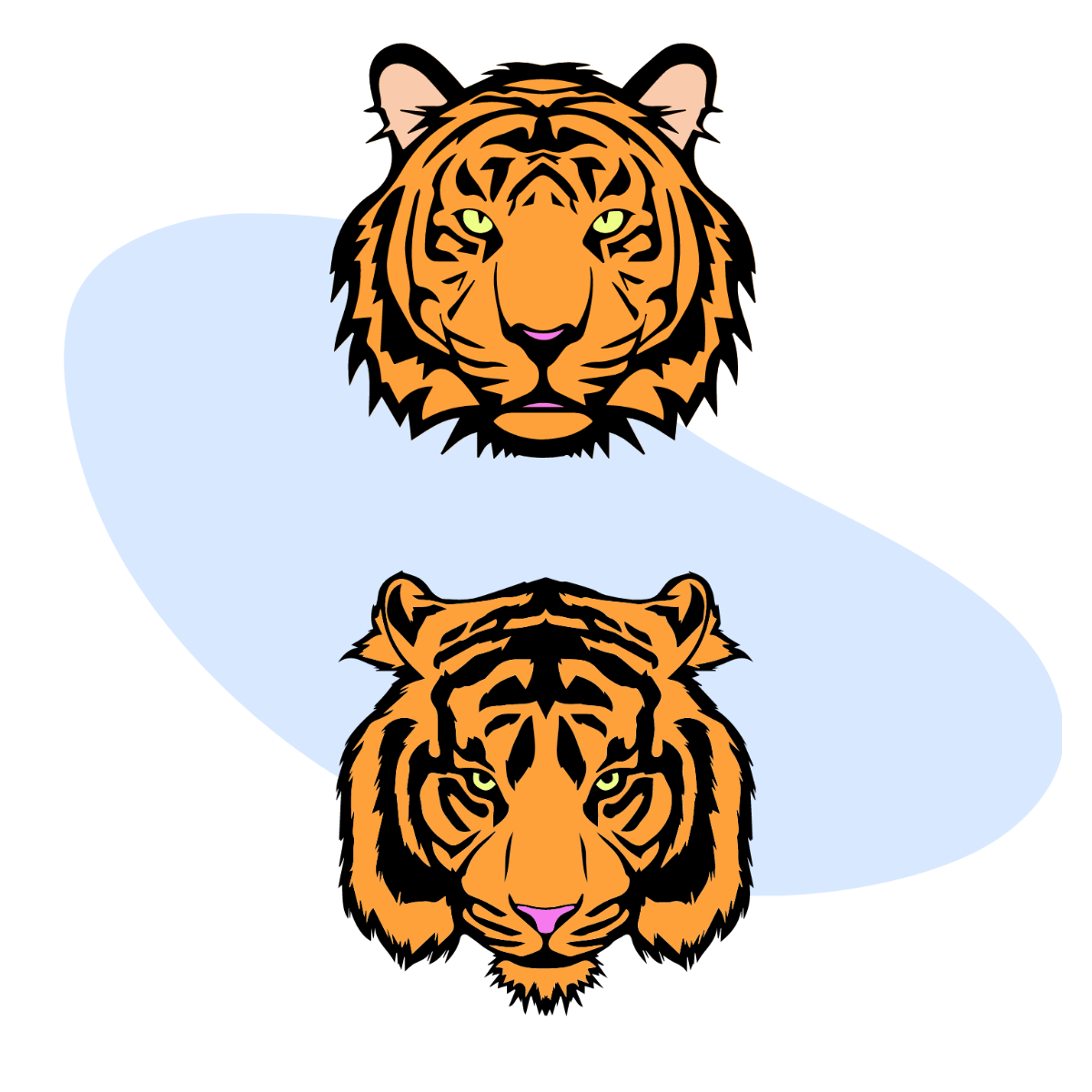 Free Tiger Head Vector Template