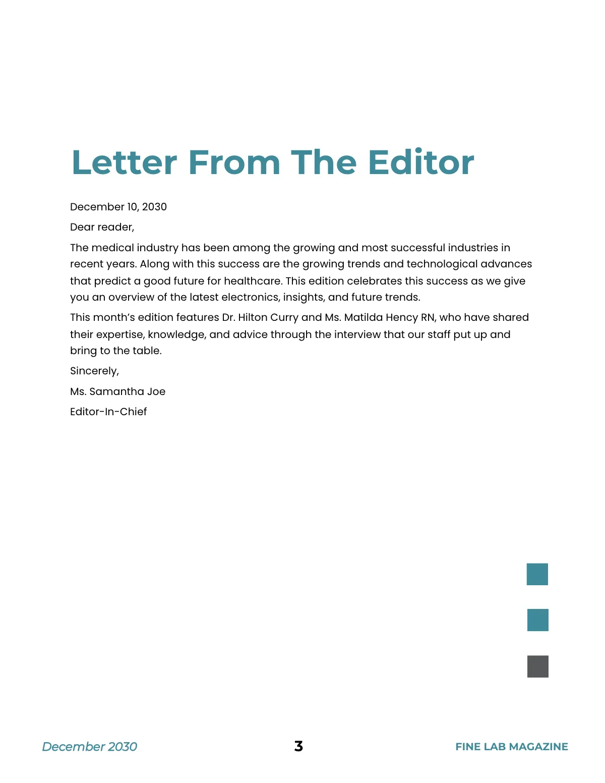 Free Medical Electronics Magazine Template to Edit Online