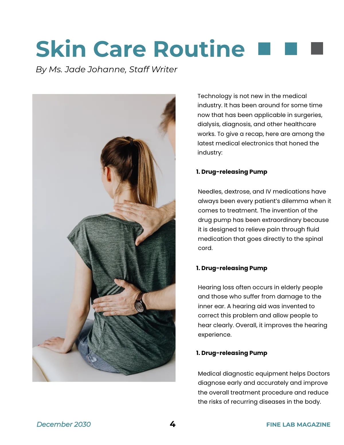 Free Medical Electronics Magazine Template to Edit Online