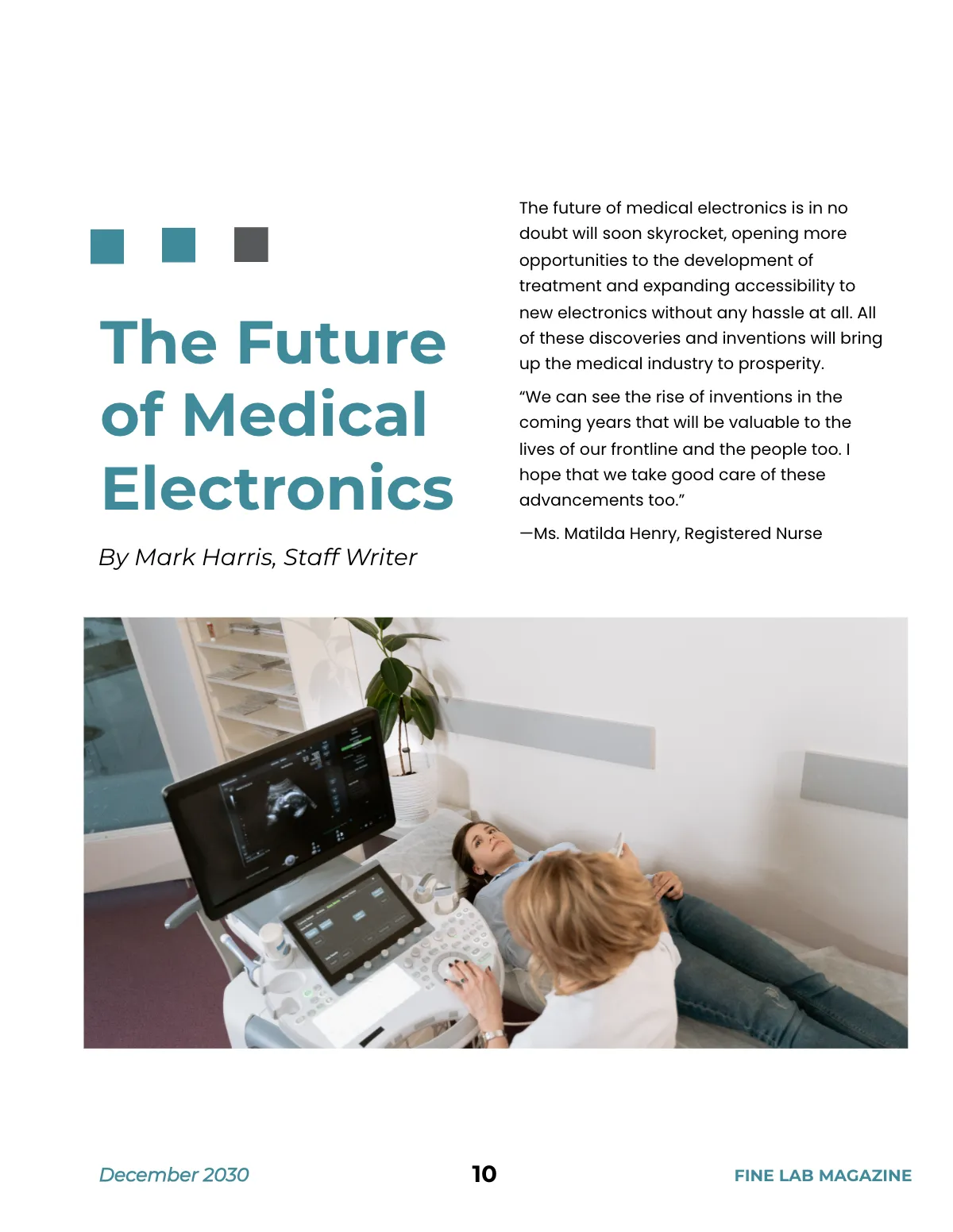 Free Medical Electronics Magazine Template to Edit Online
