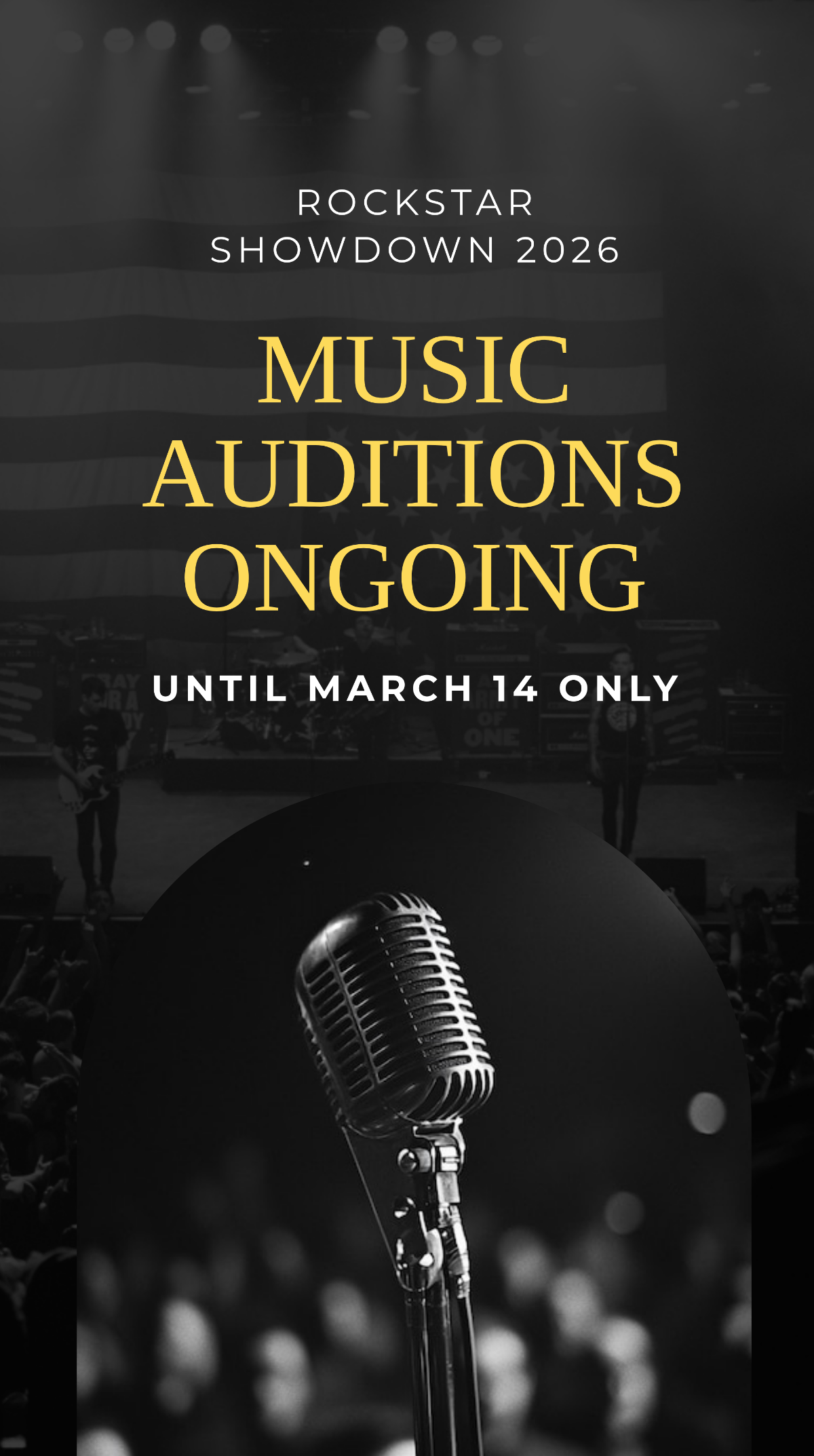 Free Music Audition Instagram Story Template to Edit Online