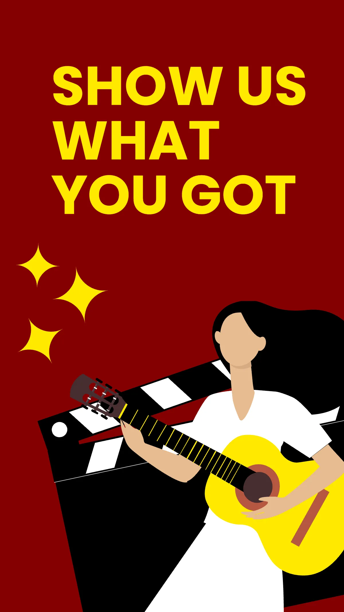 Free Talent Show Audition Instagram Story Template to Edit Online