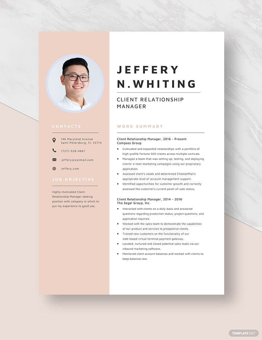Client Relationship Manager Resume
