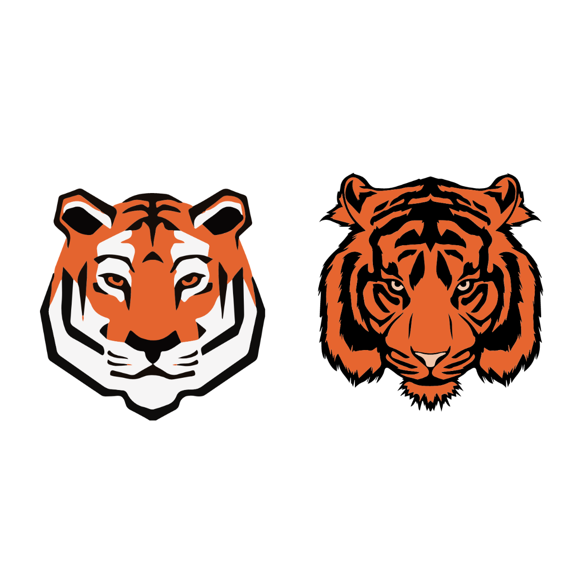 Free Tiger Face Vector Template