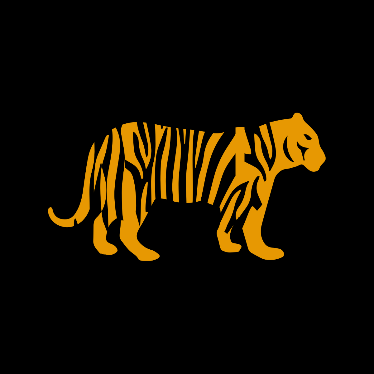 Free Tiger Full Body Vector Template