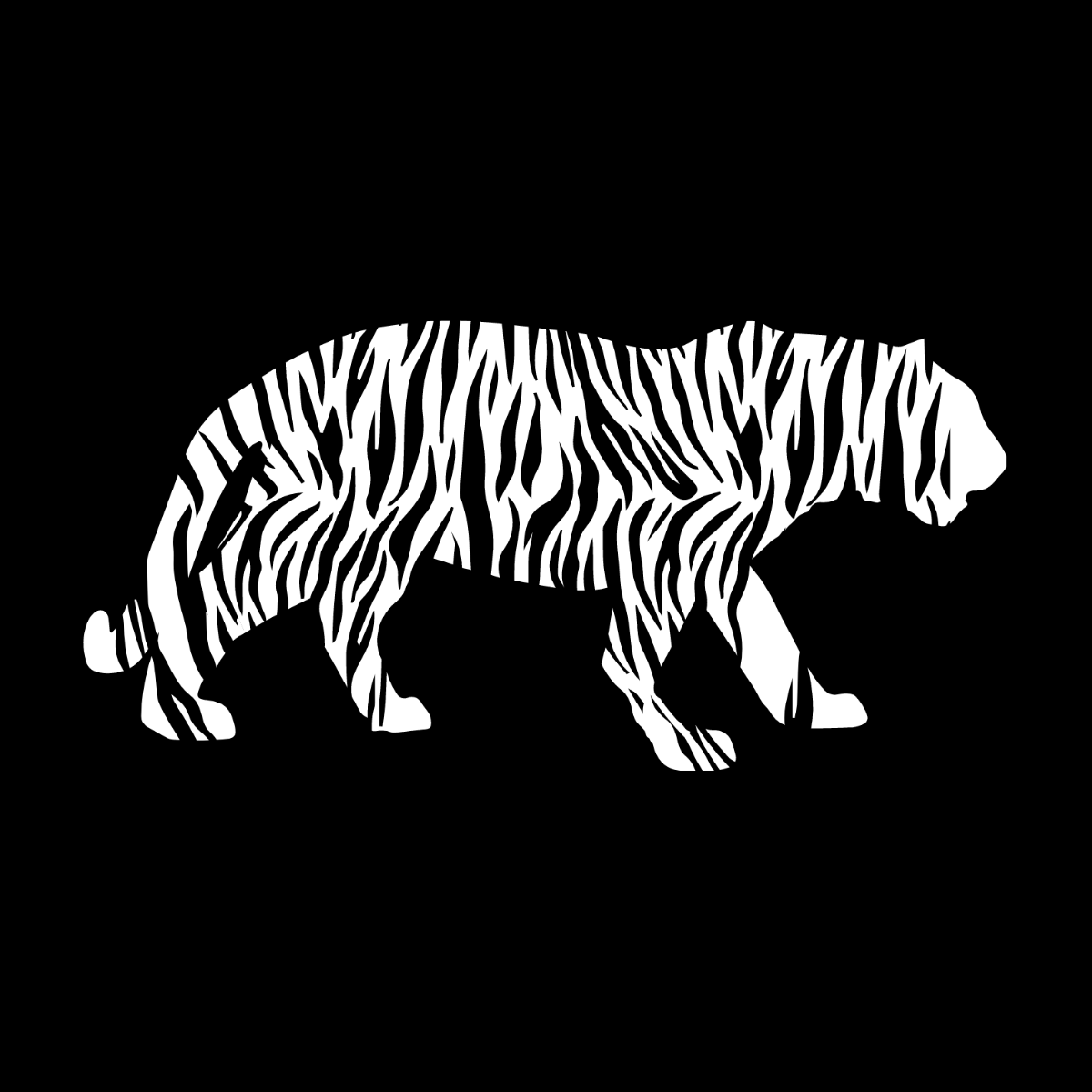 Free White Tiger Vector Template