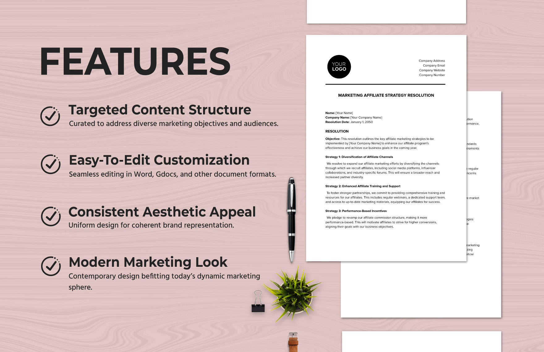 Marketing Affiliate Strategy Resolution Template