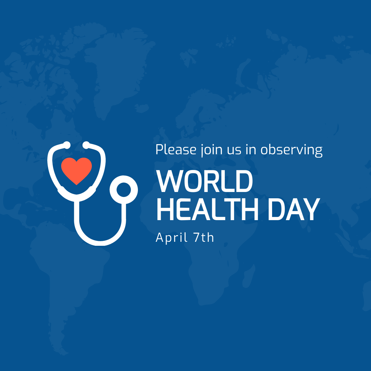 World Health Day Linkedin Post Template