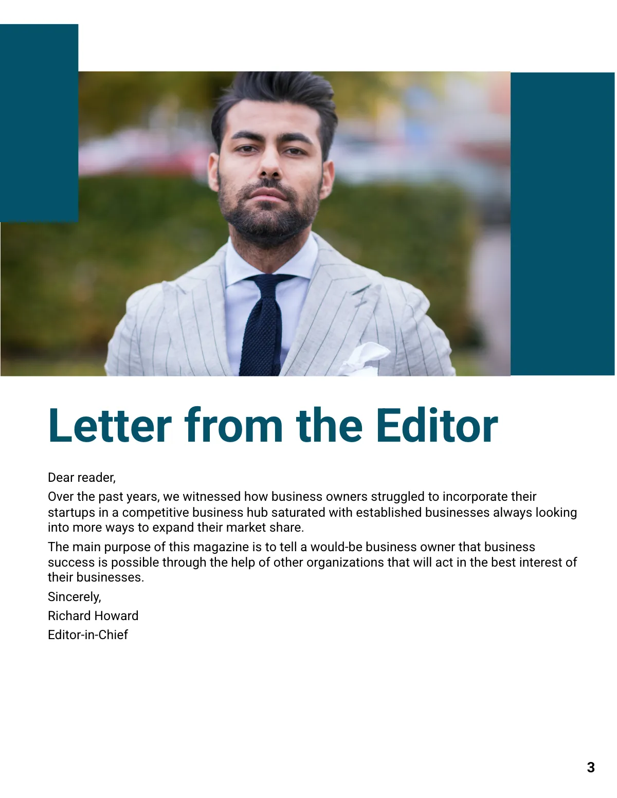 Free Clean & Elegant Magazine Template to Edit Online