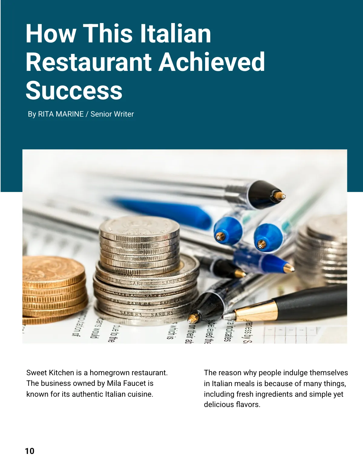 Free Clean & Elegant Magazine Template to Edit Online