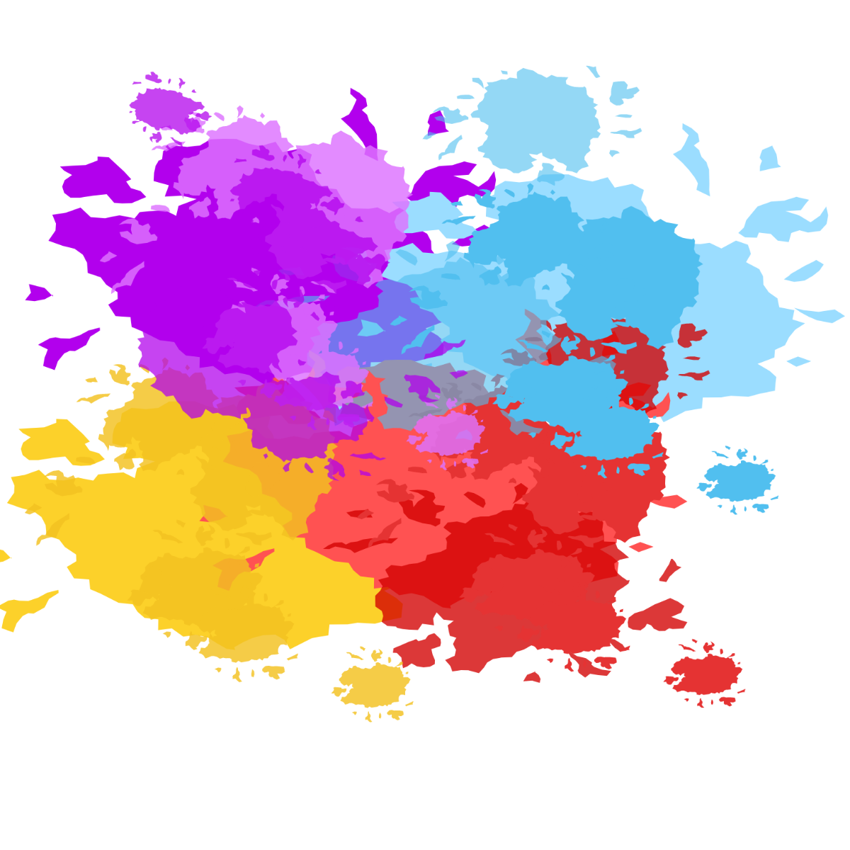 Watercolor Holi Splash Vector
