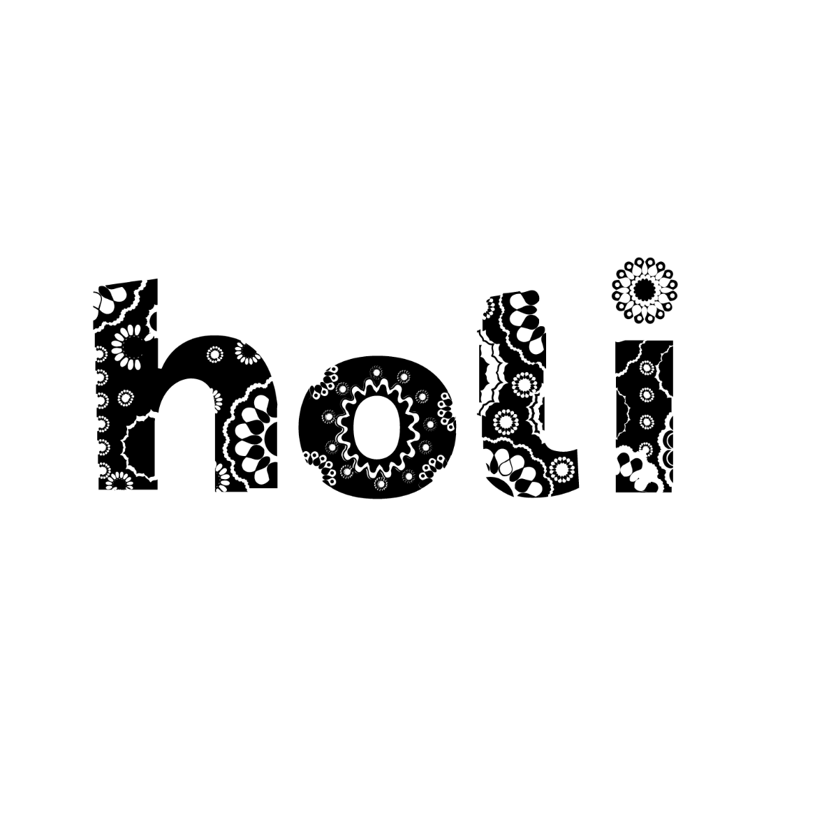 Free Black And White Holi Vector Template